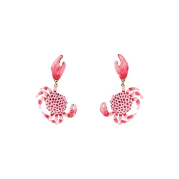 ZARA Metal Earrings Women's Pink