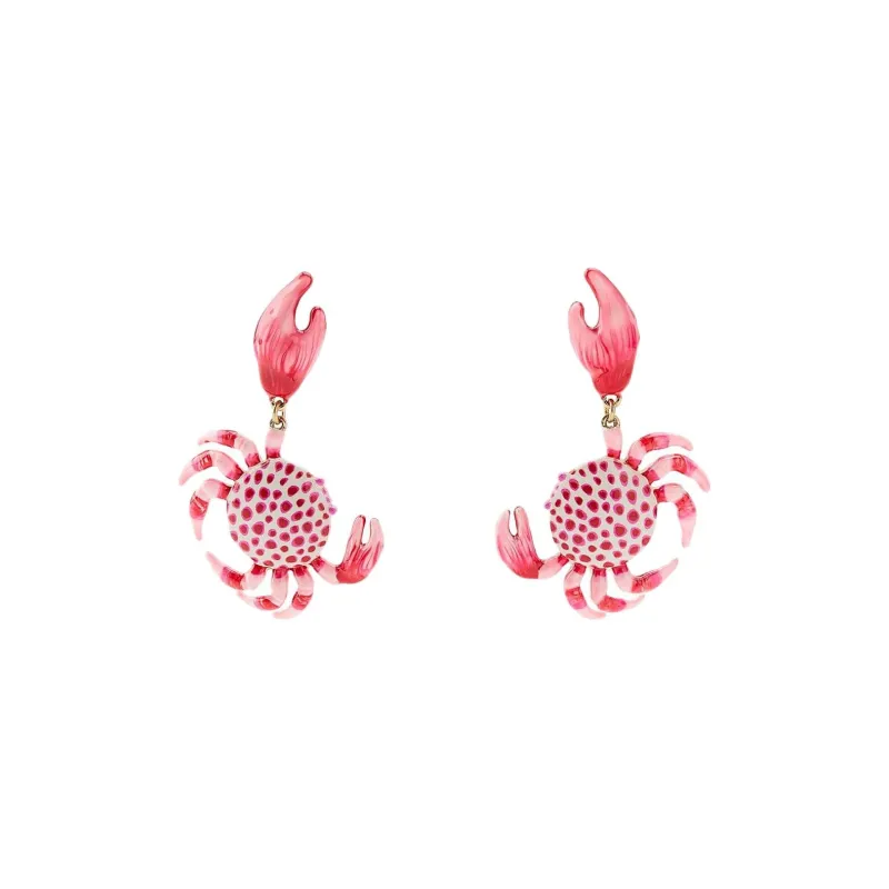 ZARA Metal Earrings Women's Pink-0