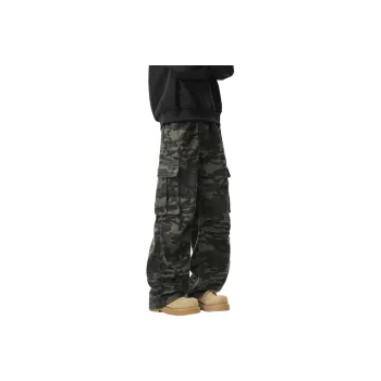 A28T Cargo Pants Unisex Army Green Camouflage