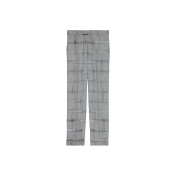 GUCCI Horsebit Check Tailored Wool Trousers