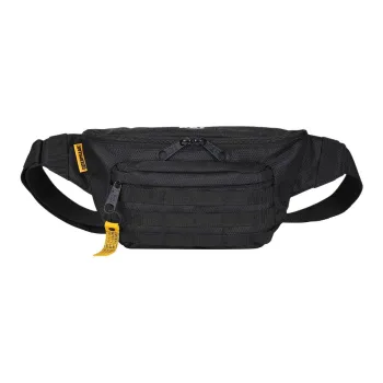 CAT Polyester Sling Bag, Crossbody Bag, Fanny Pack Medium Size Men's Black
