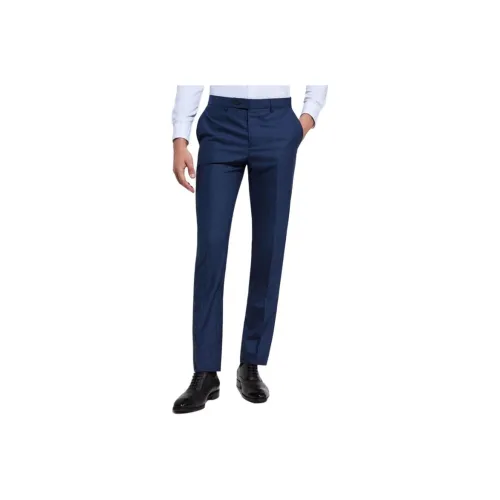 SAINT ANGELO Suit Trouser Men's Curtain Blue Bright Silk