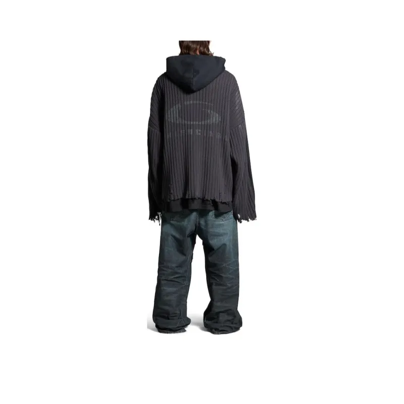 Balenciaga Patched Zip Up Hoodie-0