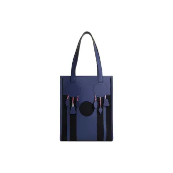 HERMES Dream Catcher Leather Paneled Canvas Tote Bag, Shopping Bag, Handbag, Shoulder Bag Men's Purple