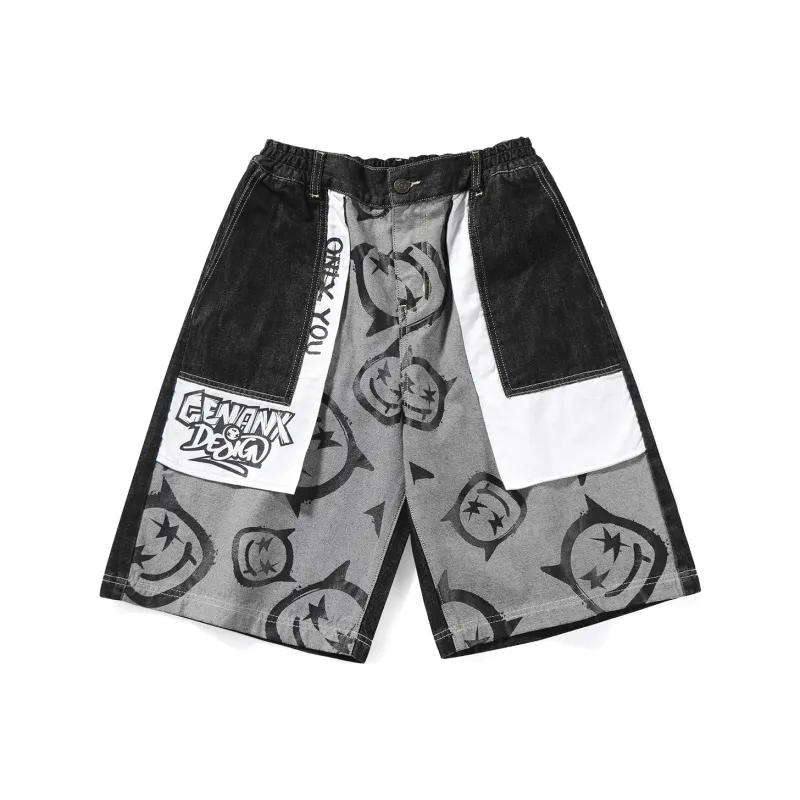 GENANX Loose Fit Shorts Unisex Gray-0