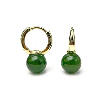 Oriental Jade Hetian Jade Earrings Jasper Women's