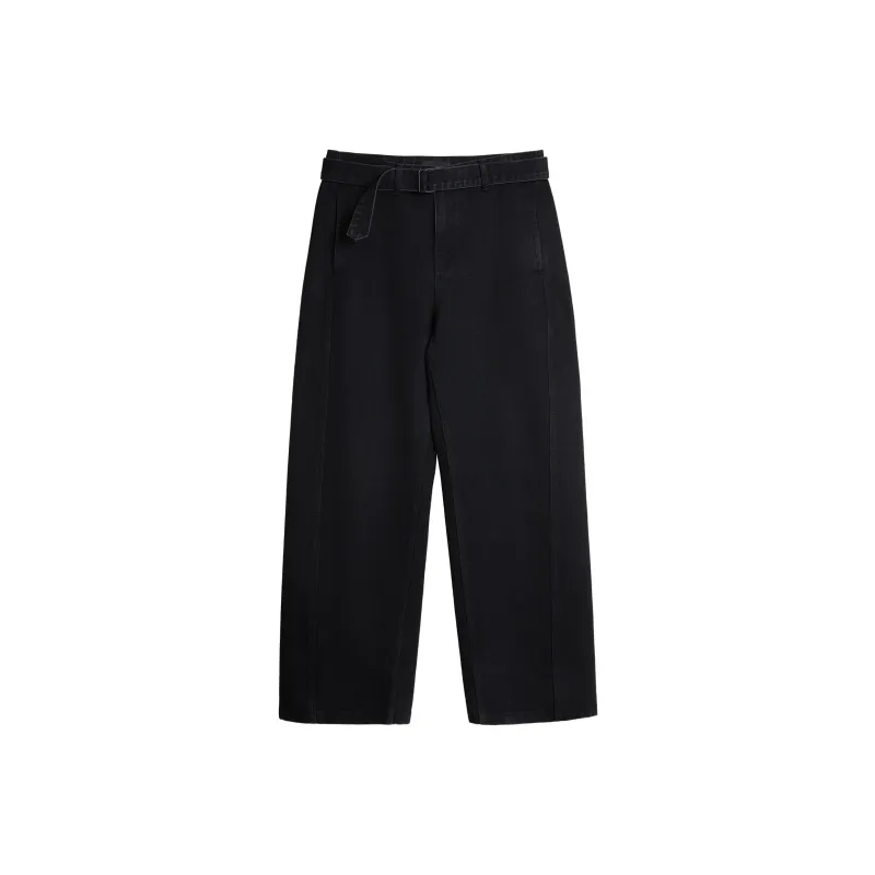 Dupu Contracted Jeans Men's Black-0