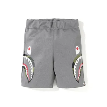A BATHING APE Shark Series Casual Shorts Men's Gray