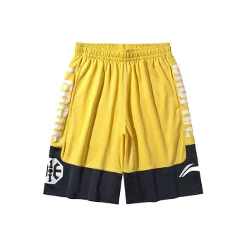 LiNing Casual Shorts Men's Milk Candy Yellow Ebony Black
