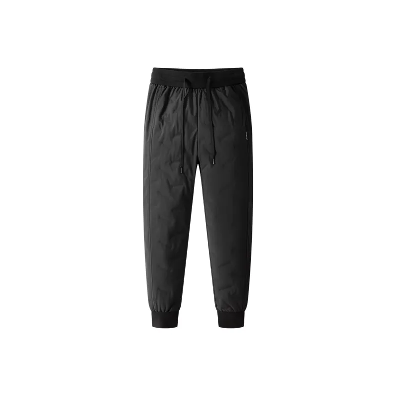 Red Bean Down Pants Unisex Black-0