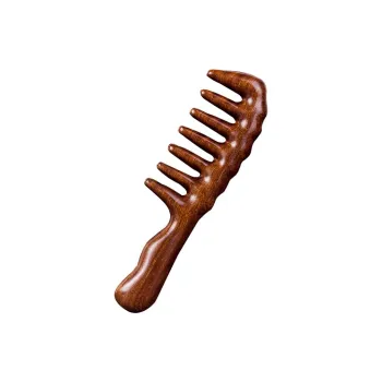 Gentle Welcome Sandalwood Large Wide Teeth Massage Comb Soothing Head Meridian Scalp Guasha