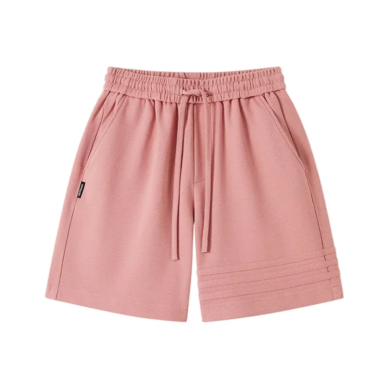 MAISON VINSON Solid Color Sports Casual Shorts Unisex-16