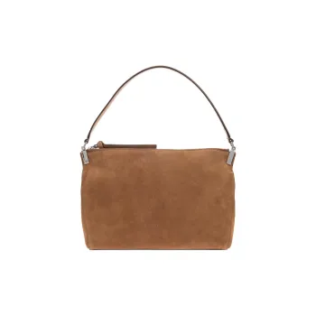 EMPORIO ARMANI Leather Shoulder Bag Women's Brown
