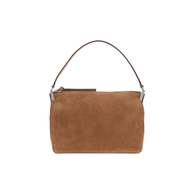 EMPORIO ARMANI Leather Shoulder Bag Women's Brown-0