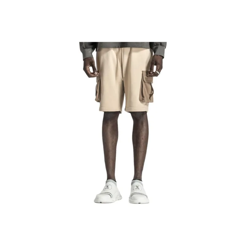 NORVINCY Sports Breathable Straight Fit Knitted Fabric Cargo Shorts Unisex-5