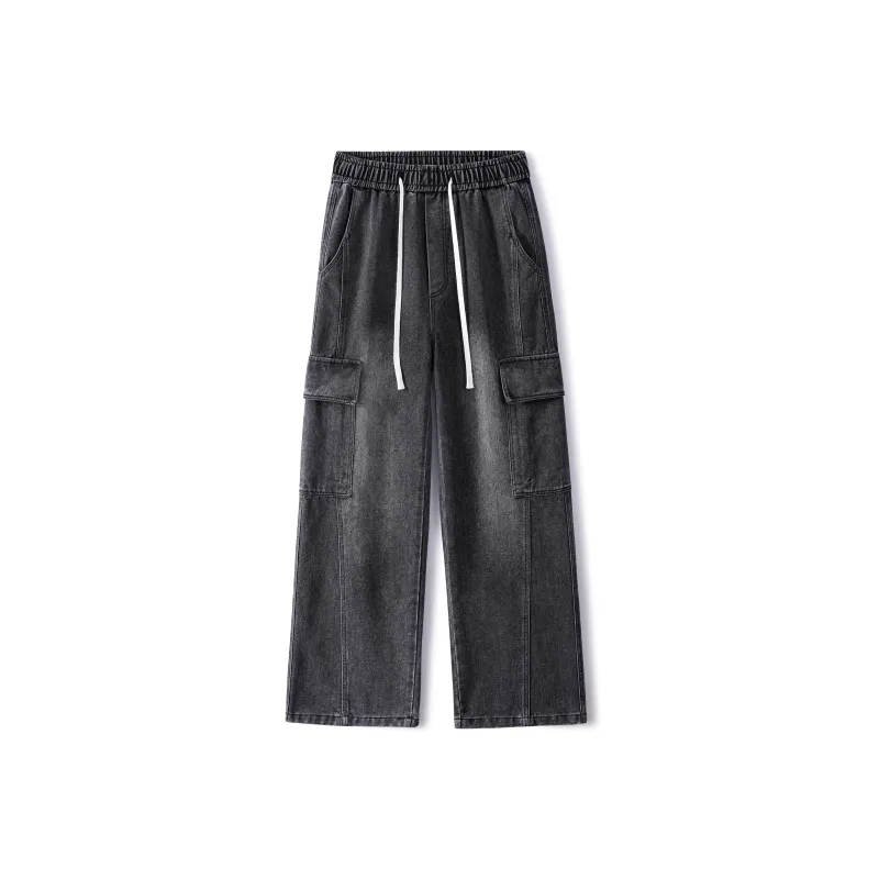 Menglaini Jeans Unisex Smoke Gray-0