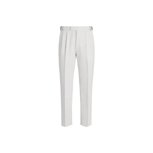 Ermenegildo Zegna Buckle Detailed Cropped Trousers