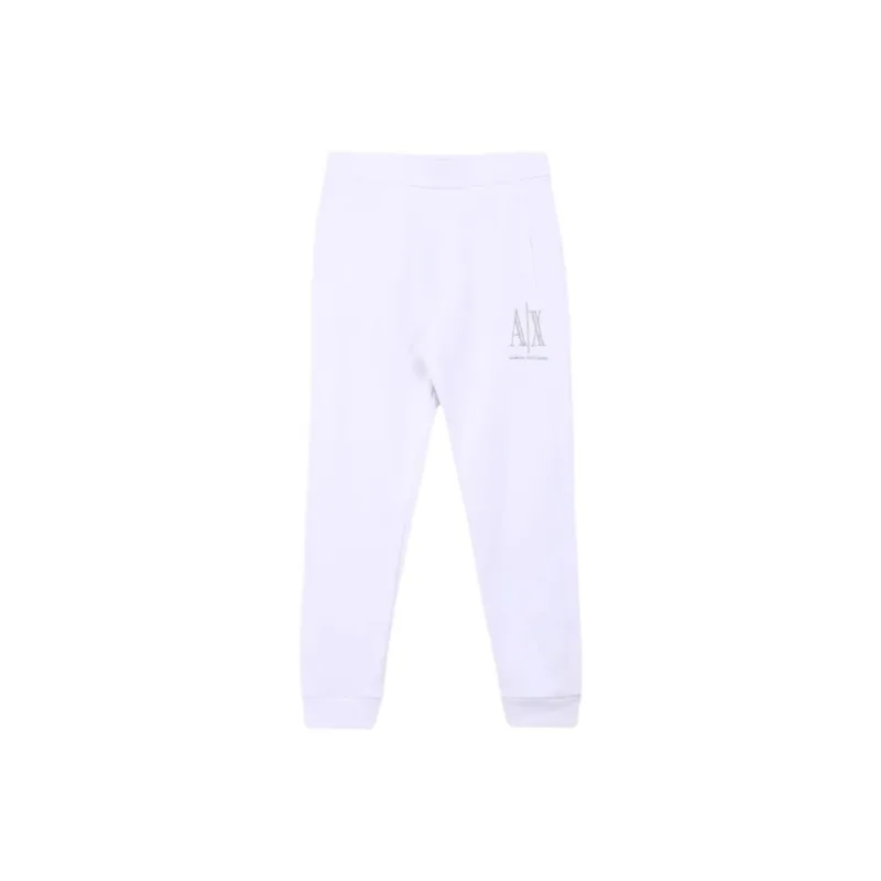 EMPORIO ARMANI SS23 Knitted Sweatpants Men's White-0