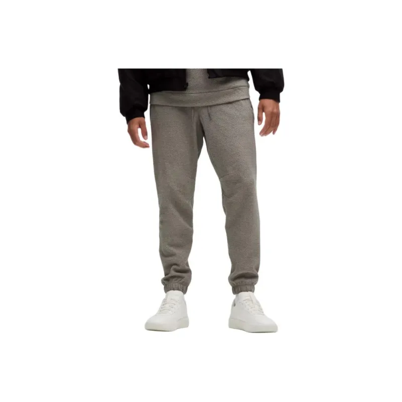 Lululemon Textured Double Knit Knitted Sweatpants Men's Mixed Color Night Black-9