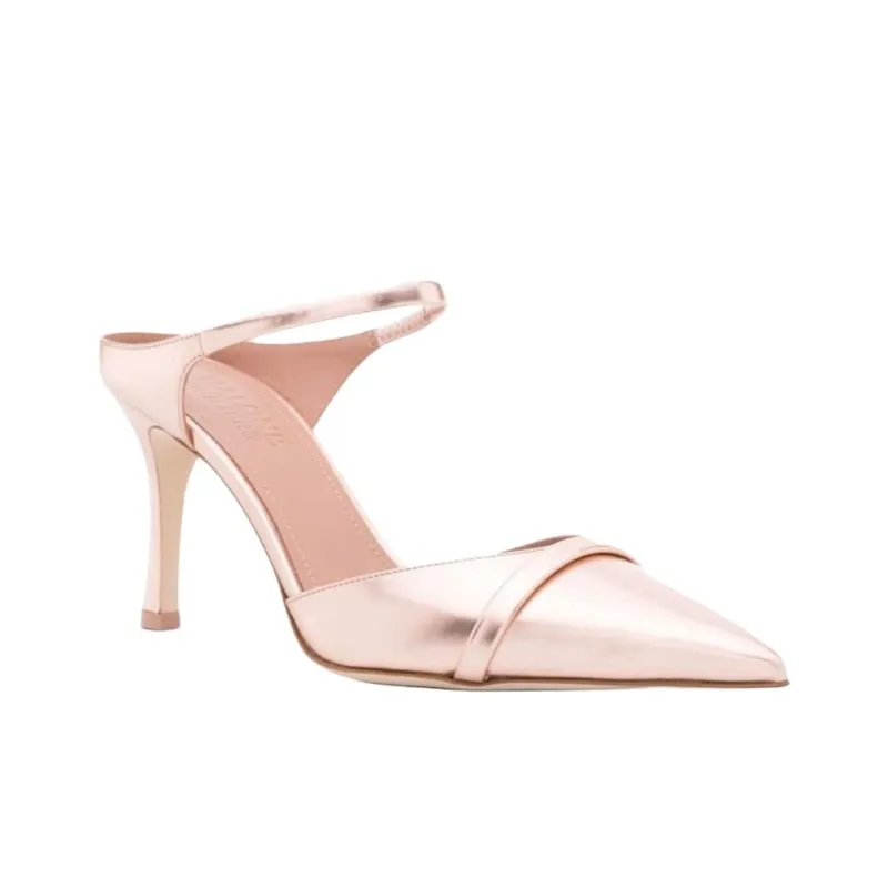 Malone Souliers Maureen Closed Toe Slippers 8.5cm Women's Pink-2
