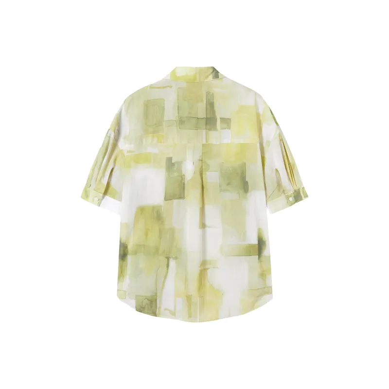 DIALOGUE Shirt Women's Light Yellow Green-1