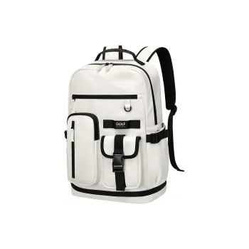 GOLF Synthetic Leather Backpack Men's Black/White