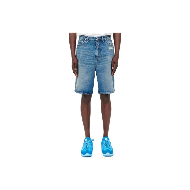 MM6 Maison Margiela Denim Shorts Men Blue-0