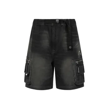 EVISU Denim Shorts Men Dark Gray
