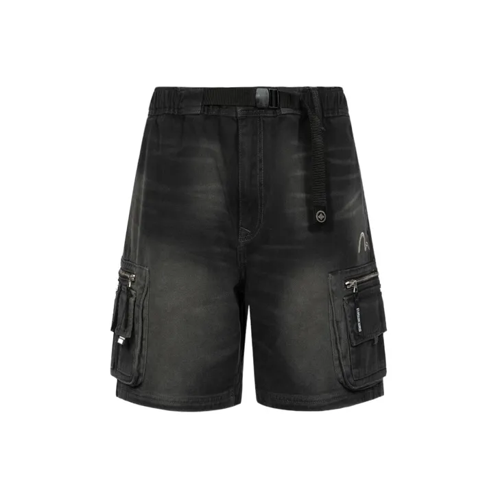 EVISU Denim Shorts Men Dark Gray-0
