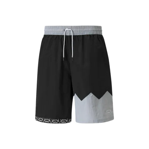 PUMA Casual Shorts Men Black Gray Color