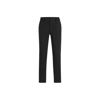 HUGO BOSS Trousers In Structured Performance Stretch Material Suit Trouser Men's Black