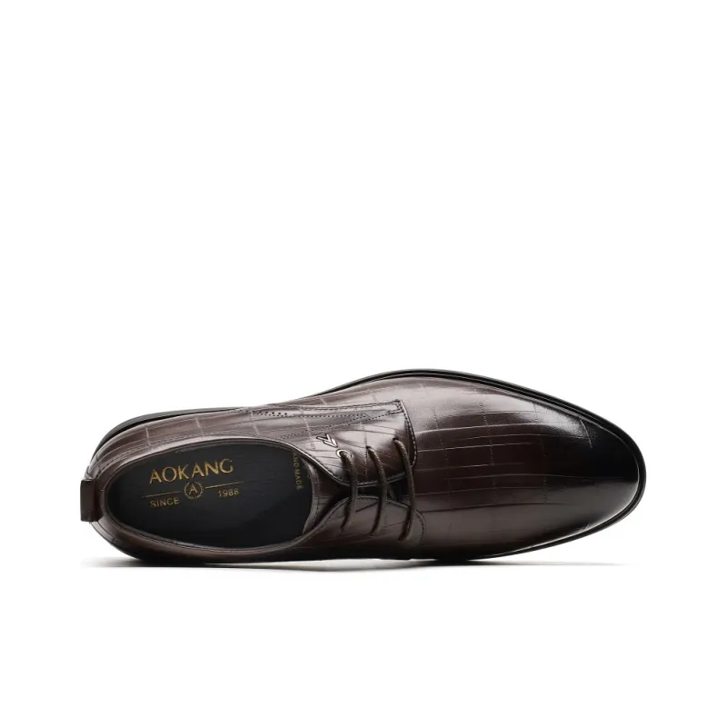 AOKANG Dress Shoes Men's Chestnut-1