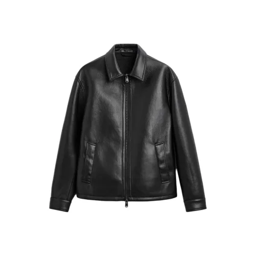ZARA Leather Jacket Men's Black