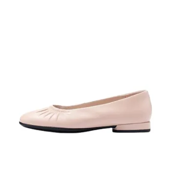 Ecco Annie Square Toe Casual Single Shoes Women's Nude Pink