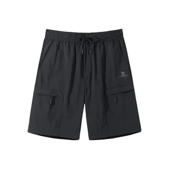 CAMEL Straight Fit Water Repellent Abrasion Resistant 5/8 Thin Loose Fit Cargo Shorts Unisex
