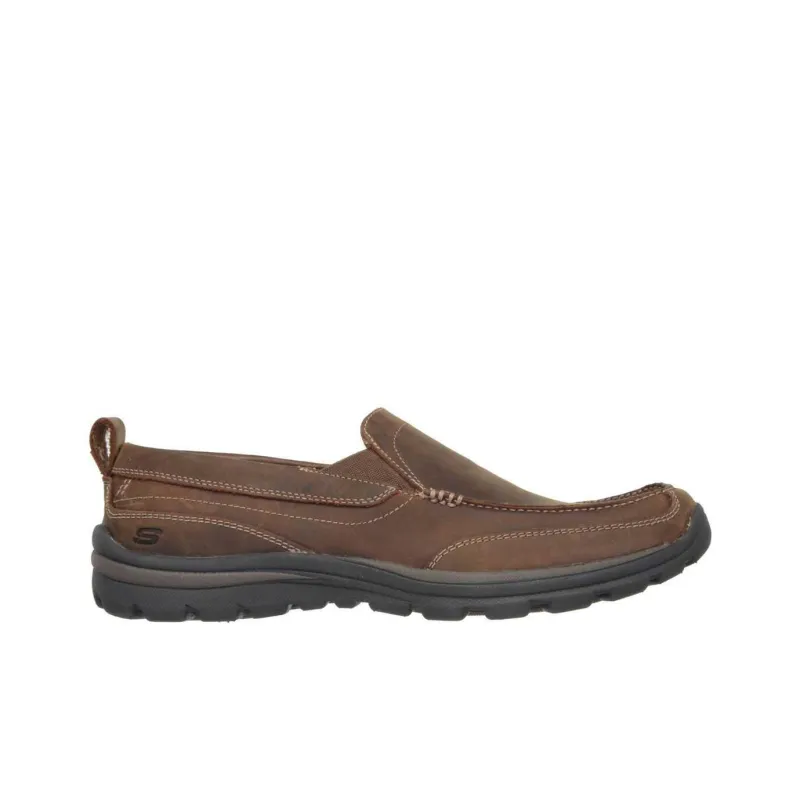Skechers Relaxed Fit Low Top Casual Shoes Men's Brown-1