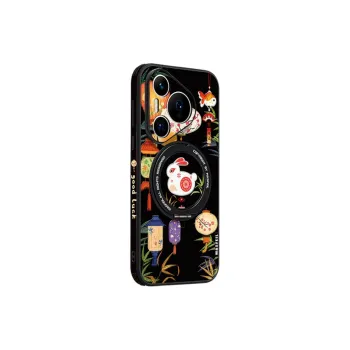 Marsfield TPU Material 360 Rotating Magnetic Stand Rabbit Lantern Phone Cases Compatibility Huawei P70/P70 Pro Cartoon