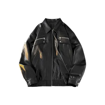 BENGEN Leather Jackets Unisex