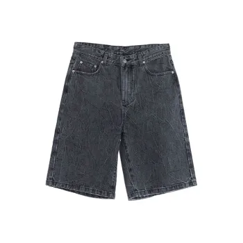 ROARINGWILD ARCH Denim Shorts Unisex Charcoal Gray