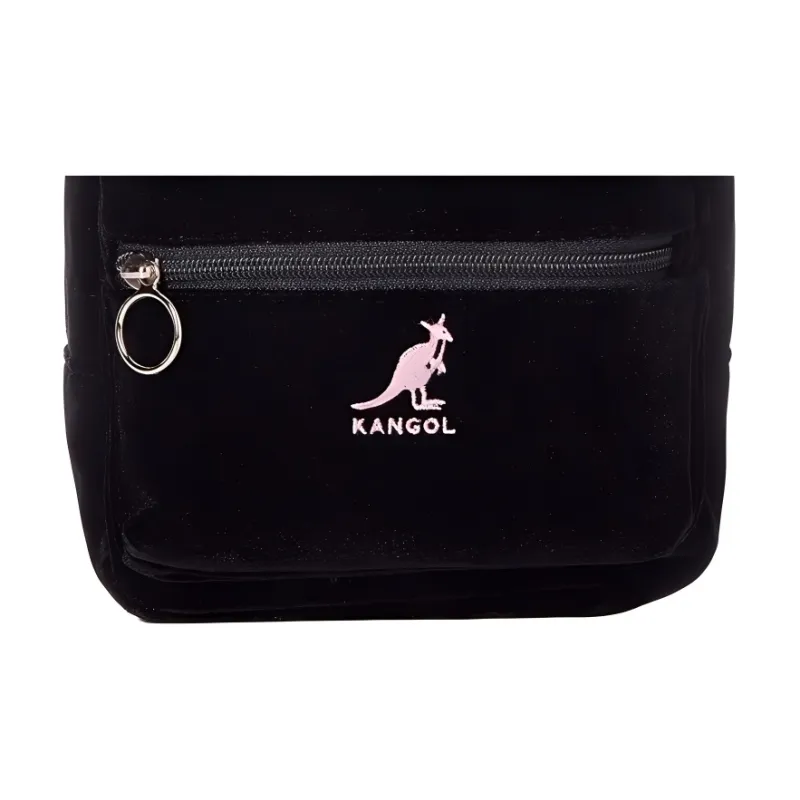 KANGOL Velour Effect Polyester Backpack Mini Women's Black-4