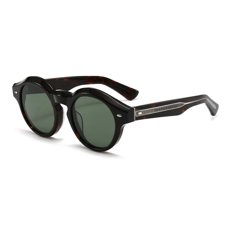 ROLLOTD Plate Frame Round Sunglasses Unisex-1