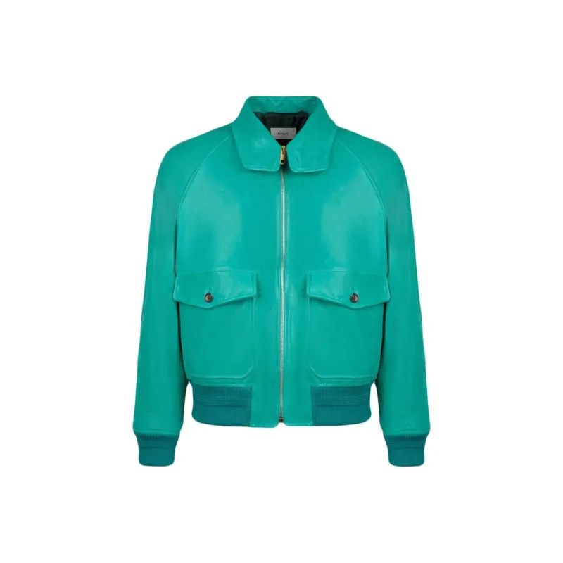 BALLY Leather Bomber Jacket-0