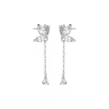 Regalrose 999 Fine Silver Earrings Women's Silver