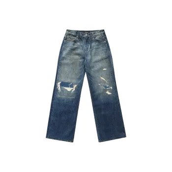 Haonanhuang Jeans Unisex Blue