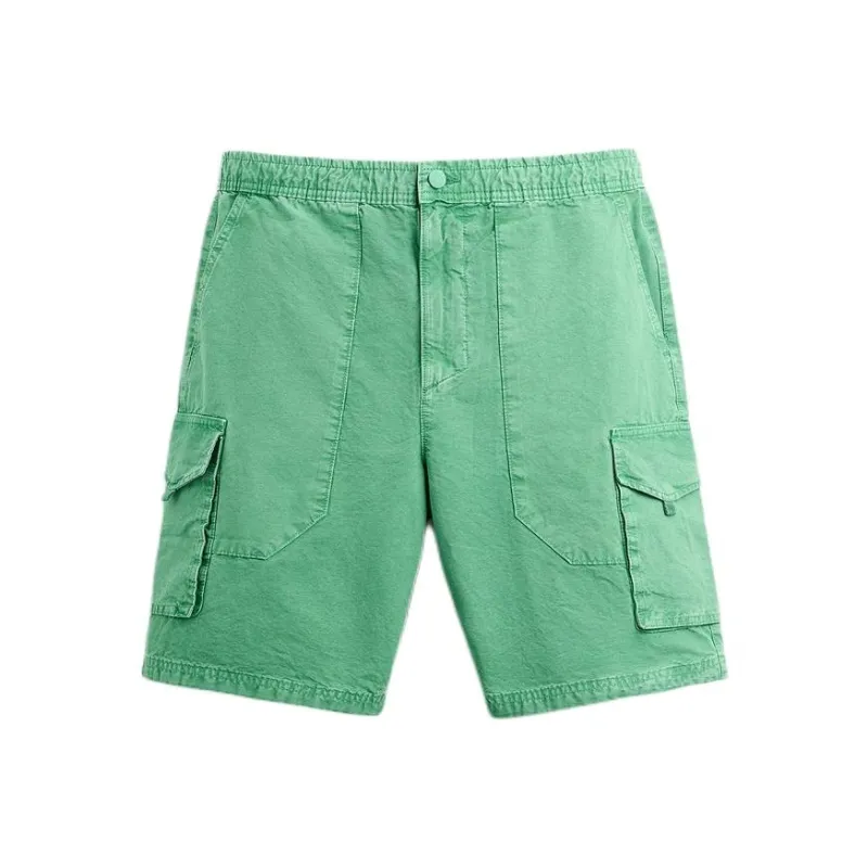 ZARA Cargo Shorts Men Green-0