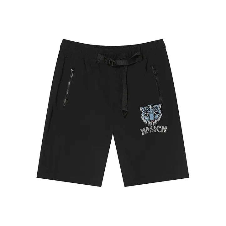 TCH Cargo Shorts Unisex Black Base With Blue Logo-0