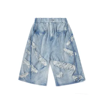 DND4DES Denim Shorts Unisex Navy Blue