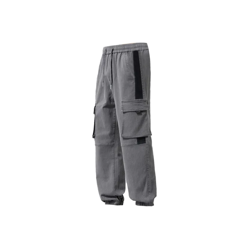 Tonlion Casual Pants Unisex Light Gray-0