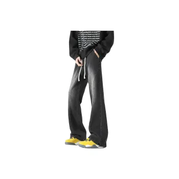 MIIOW Jeans Unisex Distressed White Black