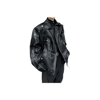 SOCKKEY Leather Jacket Coat Unisex